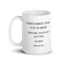 Load image into Gallery viewer, Hysterical Manifestation Mug: Wine, Beach, and Palm Trees