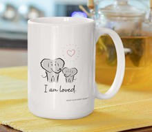 Load image into Gallery viewer, Elephant Spirit Guide Family Parent and Child "I Am Loved" Adorable 15oz Mug - Wear Your Spirit Guide