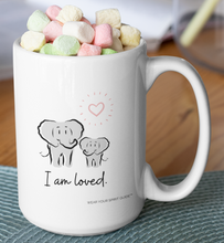 Load image into Gallery viewer, Elephant Spirit Guide Family Parent and Child "I Am Loved" Adorable 15oz Mug - Wear Your Spirit Guide