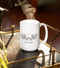 Load image into Gallery viewer, Elephant Spirit Guide Family of Four "I Am Loved" Adorable 15oz Mug - Wear Your Spirit Guide