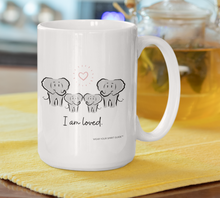 Load image into Gallery viewer, Elephant Spirit Guide Family of Four "I Am Loved" Adorable 15oz Mug - Wear Your Spirit Guide