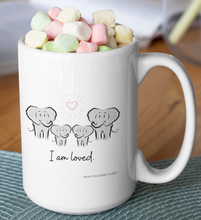 Load image into Gallery viewer, Elephant Spirit Guide Family of Four "I Am Loved" Adorable 15oz Mug - Wear Your Spirit Guide