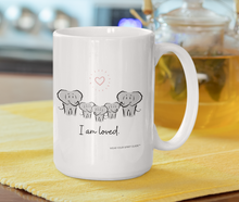 Load image into Gallery viewer, Elephant Spirit Guide Family of Five "I Am Loved" Adorable 15oz Mug - Wear Your Spirit Guide