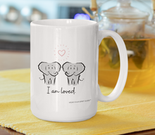 Load image into Gallery viewer, Elephant Spirit Guide Couple "I Am Loved" Adorable 15oz Mug - Wear Your Spirit Guide