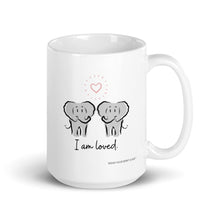 Load image into Gallery viewer, Elephant Spirit Guide Couple "I Am Loved" Adorable 15oz Mug - Wear Your Spirit Guide